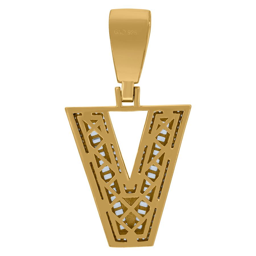 925 Sterling Silver Initial Letter "B" Pendant