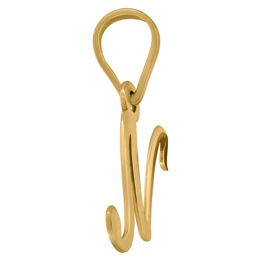 925 Sterling Silver "N" Initial Pendant