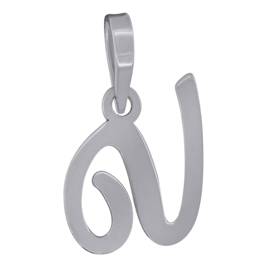 925 Sterling Silver "V" Initial Pendant