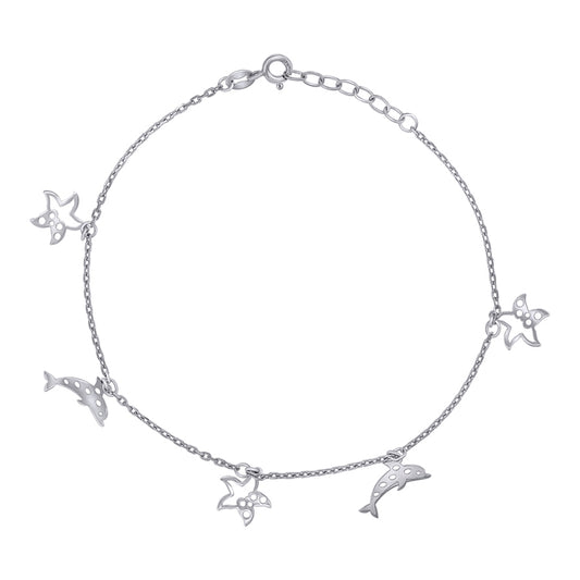 925 Sterling Silver Anklet-10"