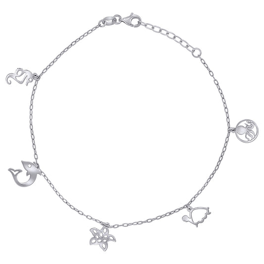 925 Sterling Silver Anklet-10"