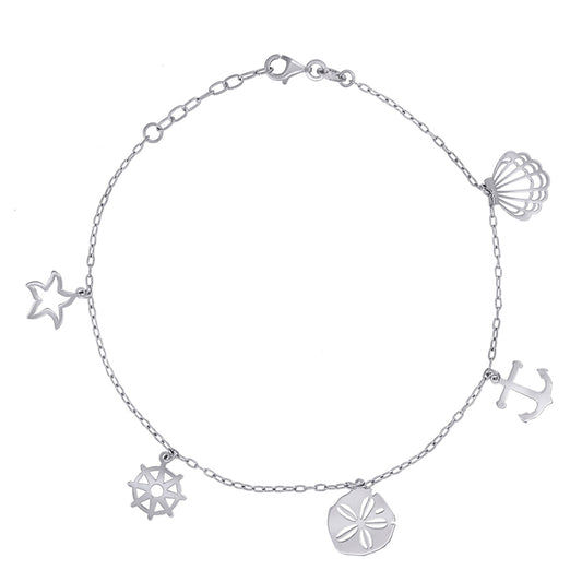 925 Sterling Silver Anklet-10"