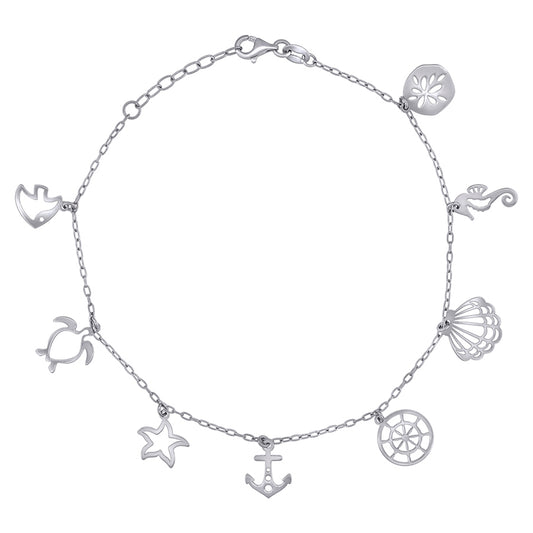 925 Sterling Silver Anklet-10"