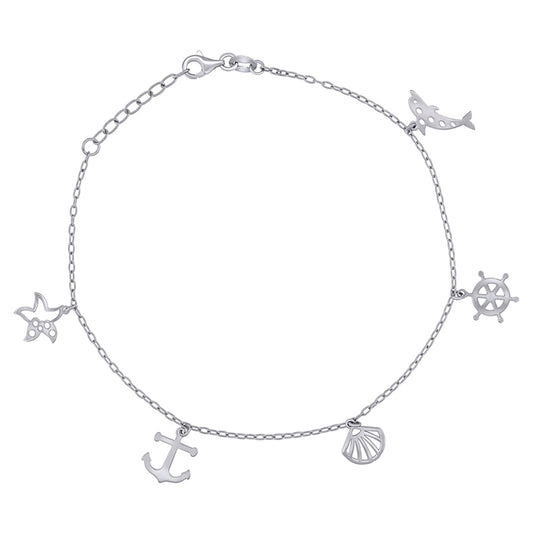 925 Sterling Silver Anklet-10"