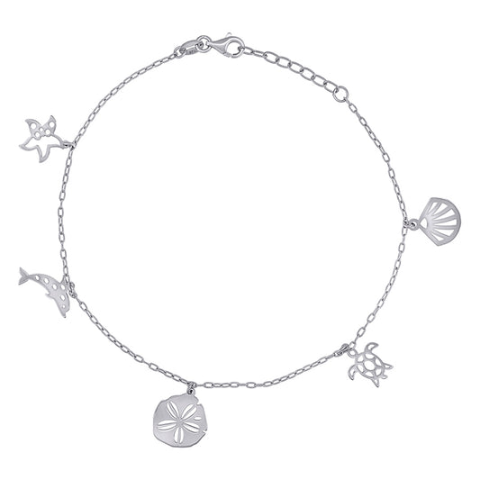 925 Sterling Silver Anklet-10"