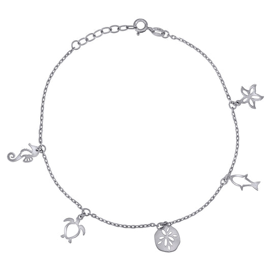 925 Sterling Silver Anklet-10"