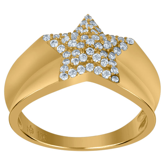 10K Gold Cz Ring