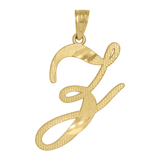10kt Gold Initial Letter "Z" Pendant