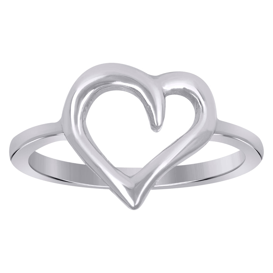 925 Sterling Silver Heart Ring S5 To S8