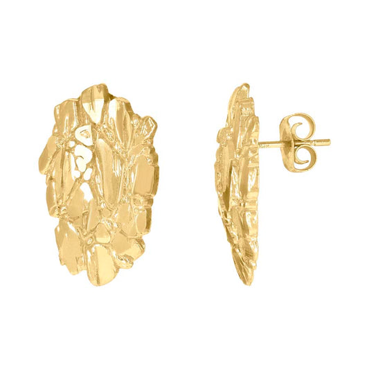 10Kt Gold Nugget Earrings