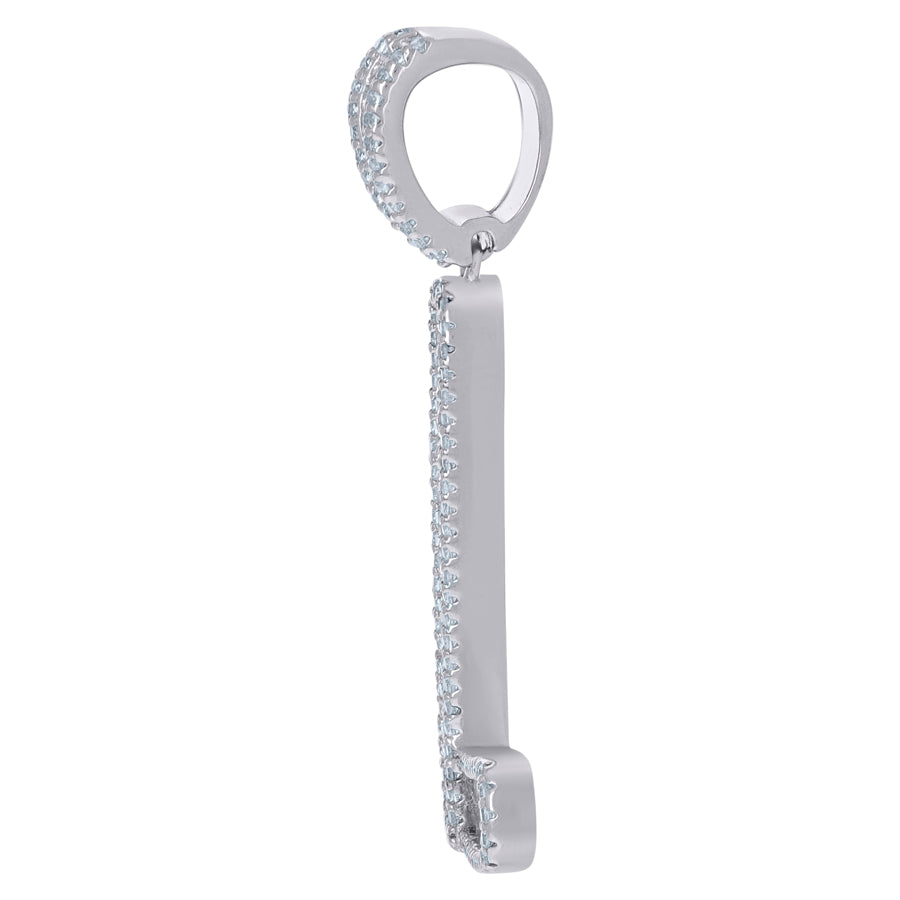925 Sterling Silver Initial Pendant "L"
