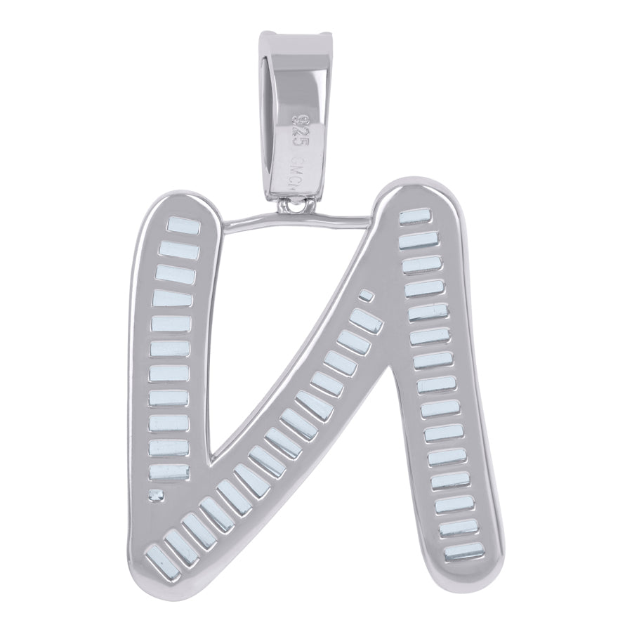 925 Sterling Silver Initial Pendant "N"