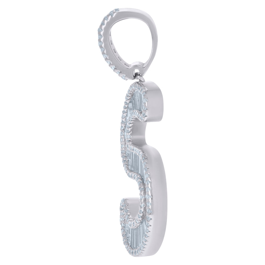 925 Sterling Silver Initial Pendant "S"