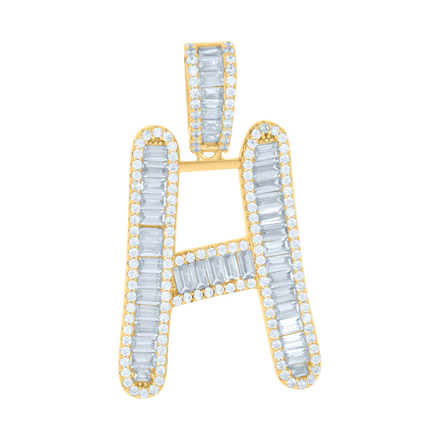 925 Sterling Silver Initial Pendant "H"