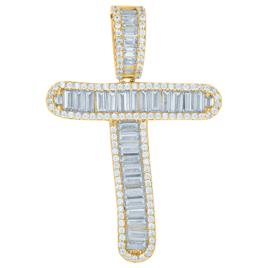 925 Sterling Silver Initial Pendant "T"