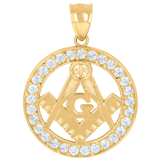 10Kt Gold Cz Pendant