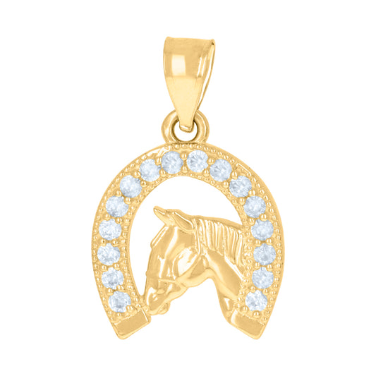 10Kt Gold Cz Pendant