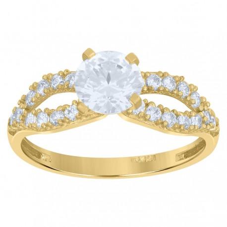 10K Gold Cz Ring