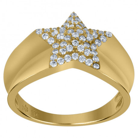 10K Gold Cz Ring