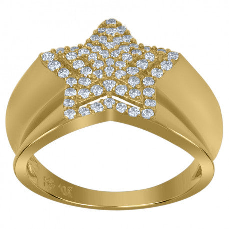 10K Gold Cz Ring