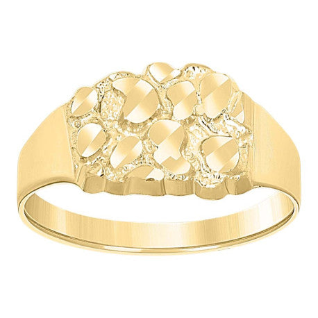 10K Gold Nugget Ring S6