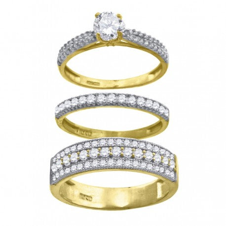 10K-Gold Trio Ring