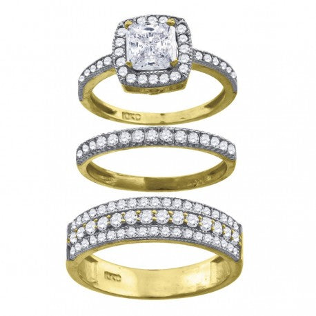 10K-Gold Trio Ring