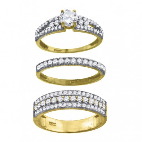 10K-Gold Trio Ring