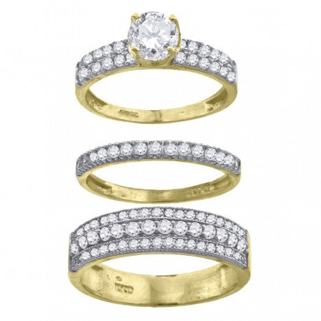 10K-Gold Trio Ring
