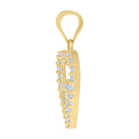 10Kt Gold Cz Pendant