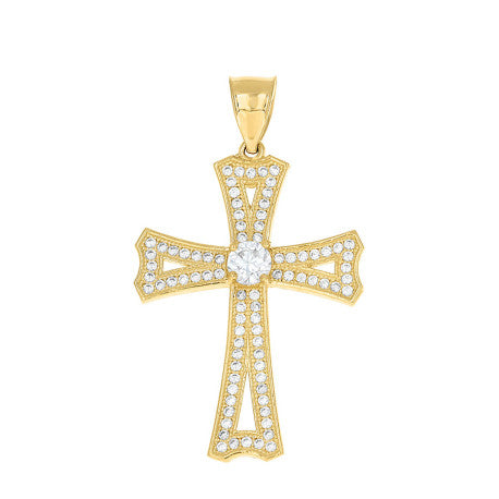 10Kt Gold Cz Pendant