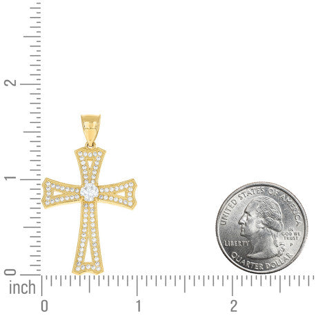 10Kt Gold Cz Pendant