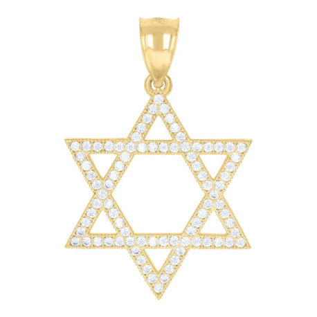 10Kt Gold Cz Pendant