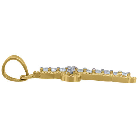 10Kt Cz-Cross Charm