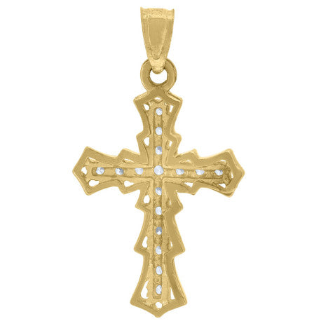 10Kt Cz-Cross Charm