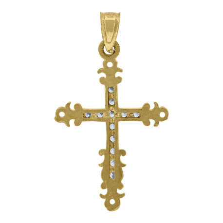 10Kt Cz-Cross Charm