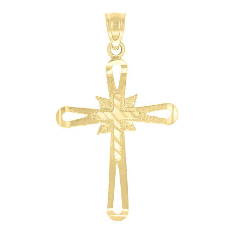 10Kt Cz Cross Charm