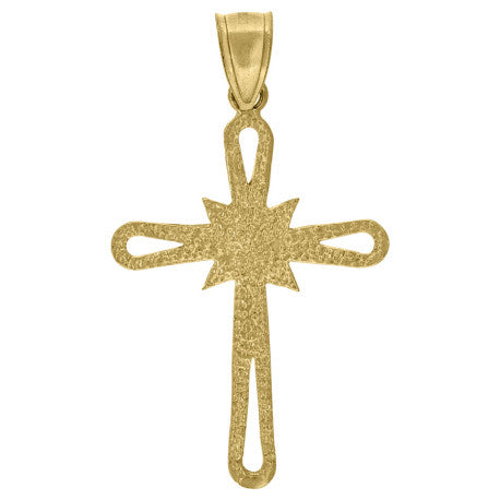 10Kt Cz Cross Charm