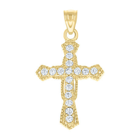 10Kt Gold Cz Pendant
