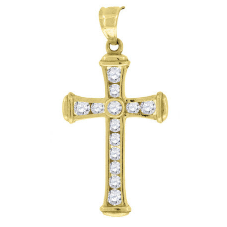 10Kt Gold Cz Pendant