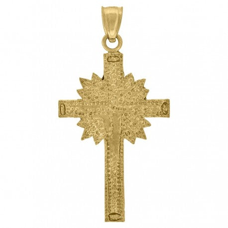 10Kt Cz Cross Charm
