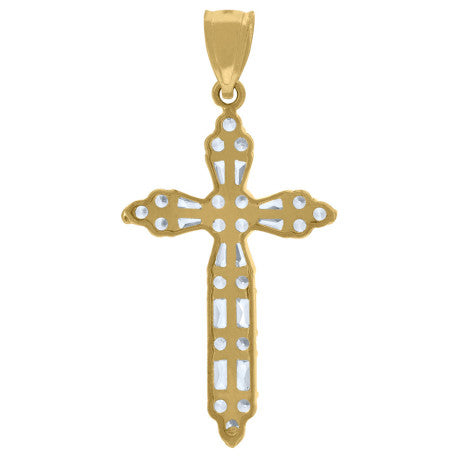 10Kt Cz-Cross Charm