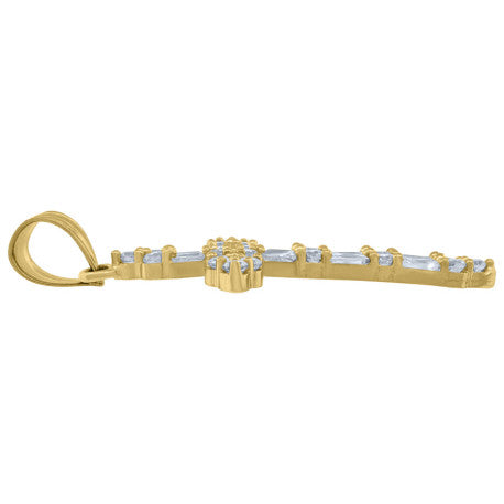 10Kt Cz-Cross Charm