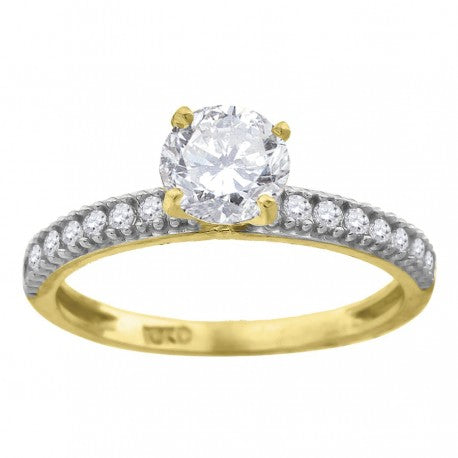 10Kt Cz Gold Ring