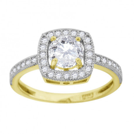10Kt Cz Gold Ring