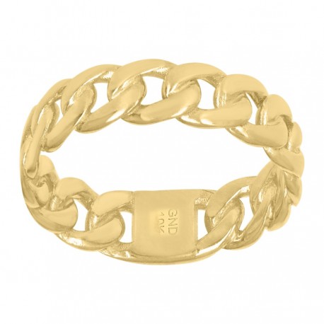 10Kt Gold 5mm Cuban Ring