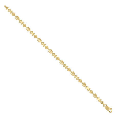 10Kt Gold 8" Bracelet