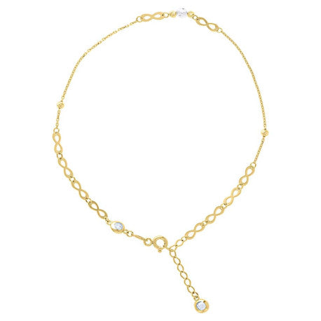 10Kt Gold Anklet 10" (9"+1")