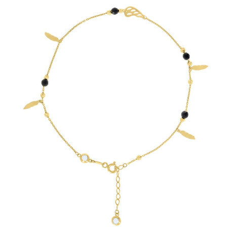 10Kt Gold Anklet 10" (9"+1")
