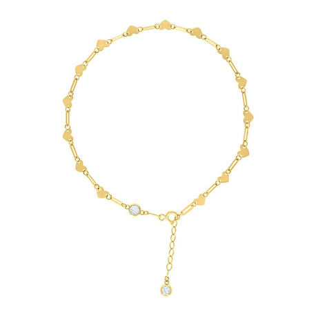 10Kt Gold Anklet 10" (9"+1")